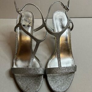 Michael Kors Glitter Silver Heels